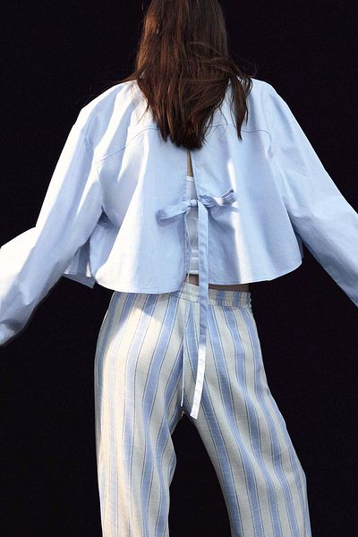H&M Straight drawstring trousers