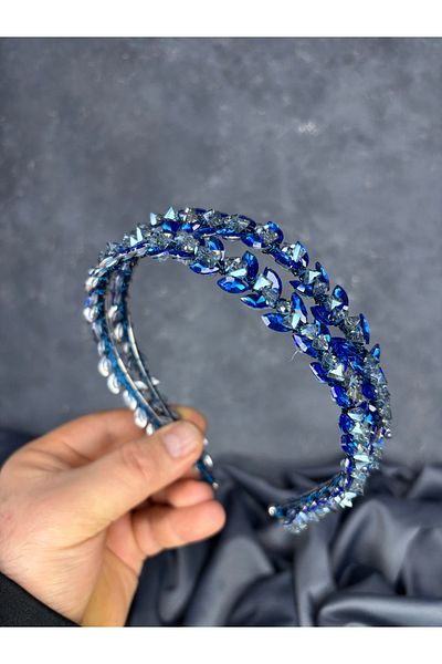 Hayalperest boncuk Double Row Stone Lea Bridal Hair Accessory Bridal Henna Crown