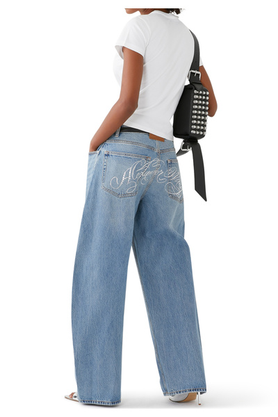 T by Alexander Wang Yüksek Moda Oversized Yuvarlak Jean Pantolon