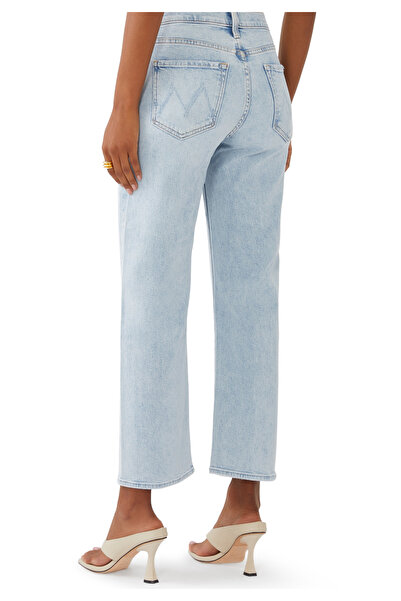 MOTHER DENIM Şık ve Rahat Zipli Bilek Boy Kot Pantolon