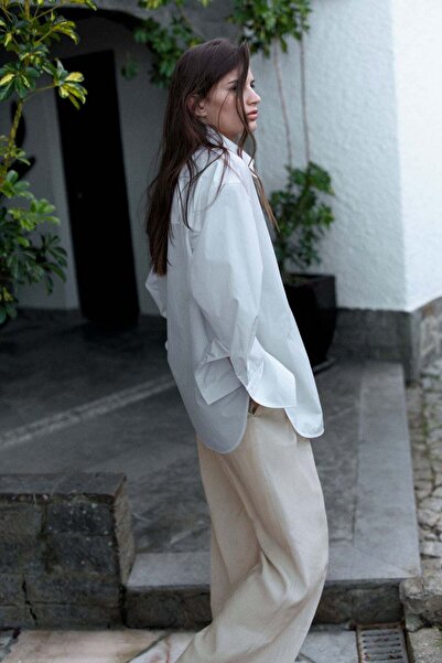 H&M Wide belted trousers