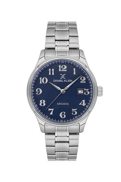 Daniel Klein Classic Steel Band Numeral Navy Blue Dial 41 mm Men's Wristwatch Dk.1.14050