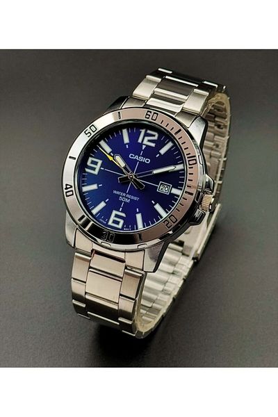 Casio Casio Enticer Analog-Digital Water-Resistant Watch MTP-VD01D-2BVUDF