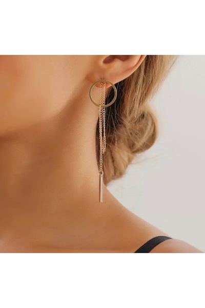 monalisatoka Kadın Gold 8.5 cm Sallantılı Halka Küpe