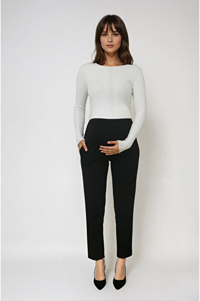 MODA Hamile Giyim Bel Ayarlanabilir Bilek Boy Kumaş Pantolon