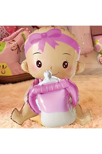 Party City Boy and Baby Foil Balloon - Bottle and Gender Reveal