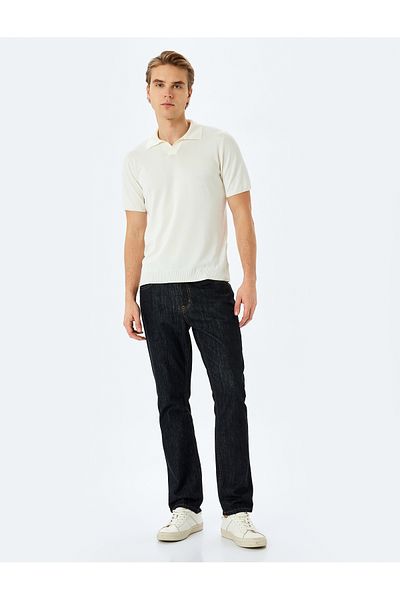 Koton New Season Slim Fit Polo Neck Short Sleeve Knitwear T-Shirt