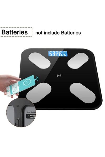 Choice Black-B Smart Body Fat Scale Wireless LED Digital Bathroom Weight Scale Body Composition Analyzer Te