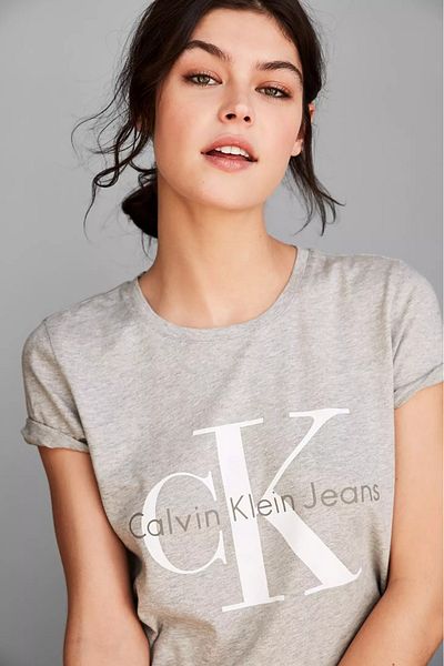 Calvin Klein Ck Women - Monogram Patterned Slim Fit T-shirt