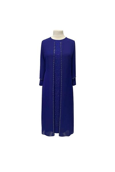 HESNA Rochie de seară pentru mamă Arya, cu gât rotund, elegantă, brodata cu pietre