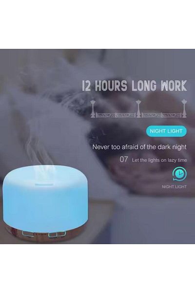 Generic 5 in 1 ultrasonic aromatherapy humidifier ultrasonic air negative ion humidifier blue 500ml