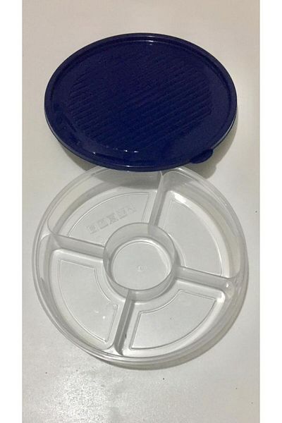 Bager Plastik Smart 5 Compartment Navy Blue Storage Container 2000 ml