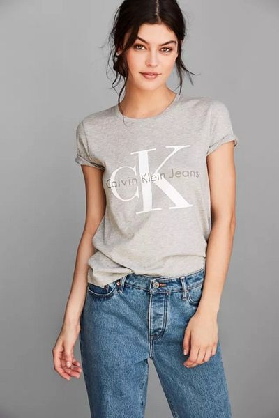 Calvin Klein Ck Women - Monogram Patterned Slim Fit T-shirt