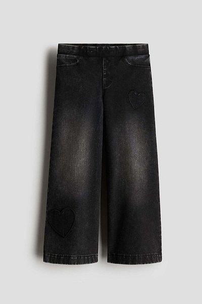 H&M Wide denim-look trousers