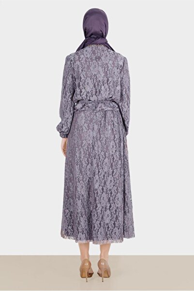 Alvina Belted Lace Double Skirt Suit 42844