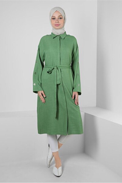 Alvina KUŞAKLI DÜĞME DETAYLI TUNİK 43835