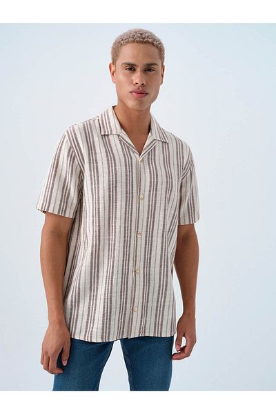 Loft Relax Fit Brown Men's Shirt Lf2038621