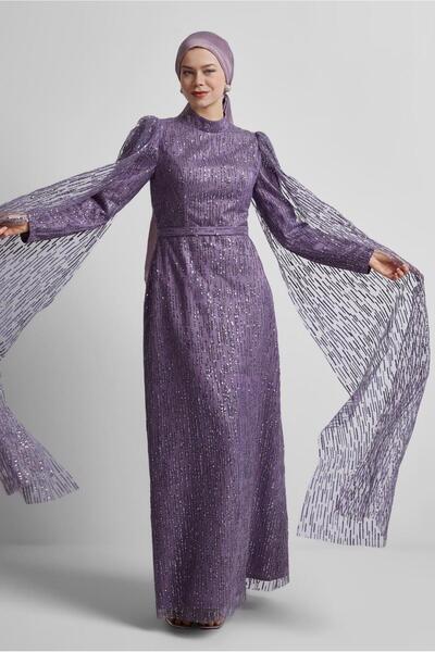 Alvina PUL PAYETLİ ABİYE ELBİSE 50446