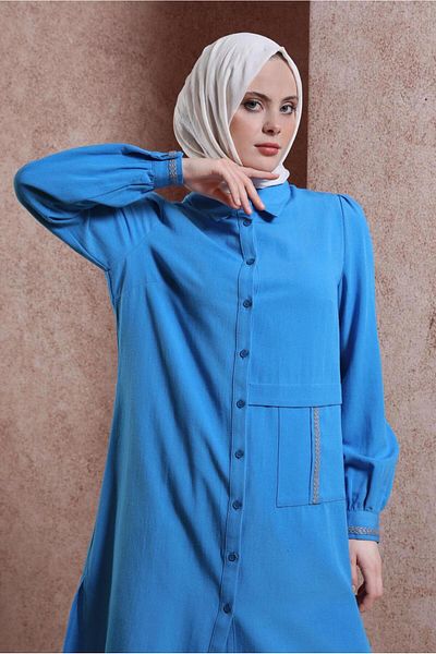 Alvina Linen Textured Tunic - Model 44490