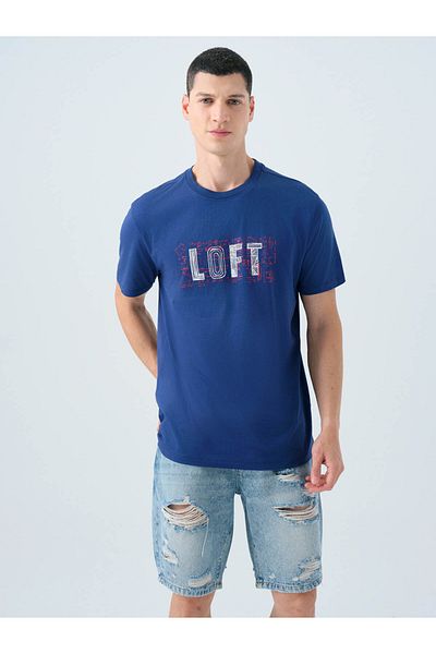 Loft Ανδρικό μπλουζάκι Regular Fit Navy Blue Lf2038726