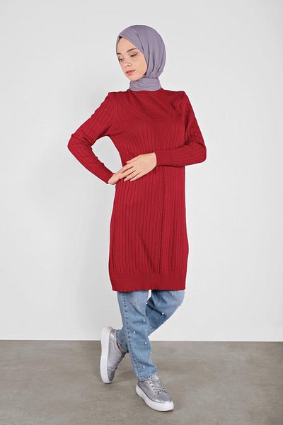 Alvina Knitted Patterned Knitting Tunic 41084
