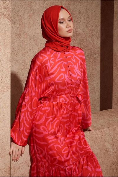 Alvina BELLY PATTERNED DRESS 44509