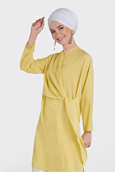 Alvina Thin Summer Tunic with Binding Detail 4436
