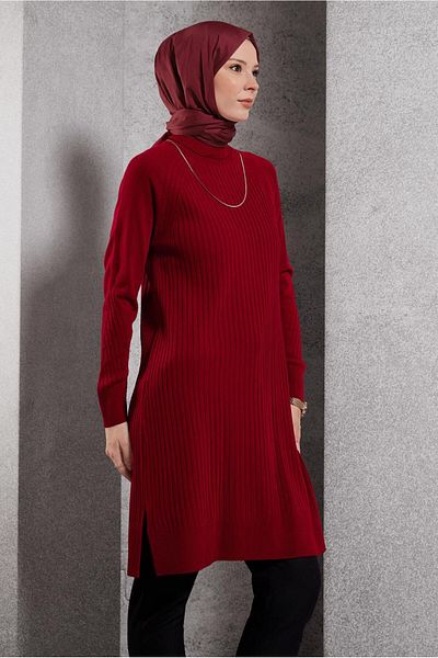 Alvina Ankle Collar Knitting Tunic 44930