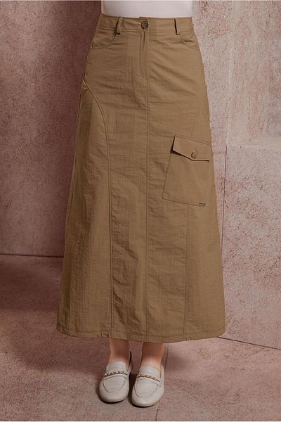 Alvina 60560 Μοντέλο Casual Cut Αλεξίπτωτο Υφασμάτινη Φούστα