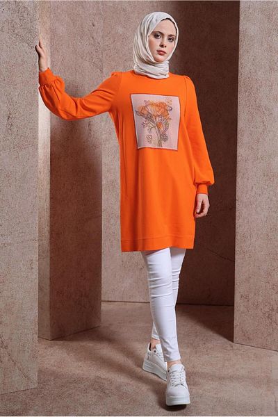 Alvina Tunic Padded Printed Tracksuit - 43784