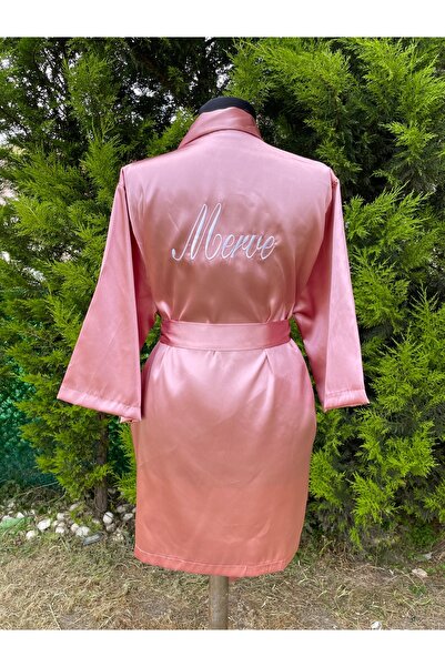 Before To Be Bride Gül Kurusu Kişiye Özel sabahlık