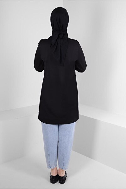 Alvina 43699 Model Text Printed and Ruffle Detailed Tracksuit Tunik