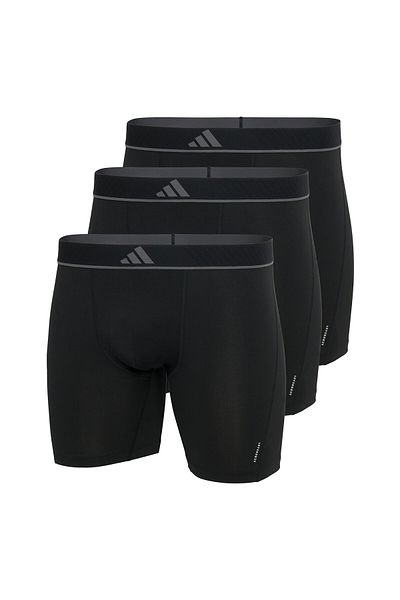 adidas Herren Boxershorts, 3er Pack - Boxer Briefs, Active Micro Flex Eco, Logo, einfarbig