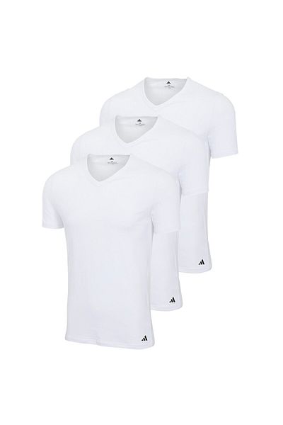 adidas Herren T-Shirt, 3er Pack - V-Neck Shirt, Active Core Cotton, einfarbig