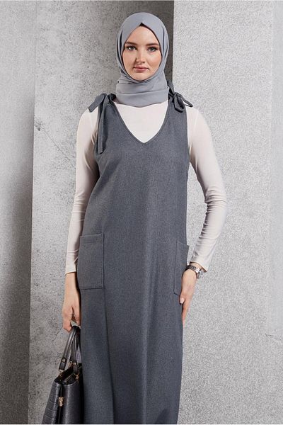 Alvina Φόρεμα Gilet με λαιμόκοψη 45077