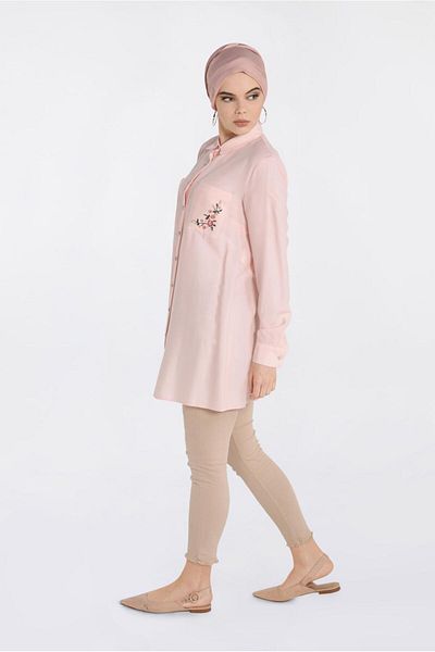 Alvina Embroidered Tunic with Pockets 4173