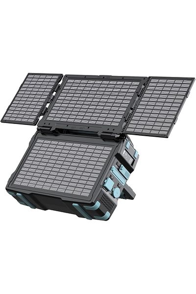 Powerology 76800mAh 300W Portable Generator Integrated Solar Panel