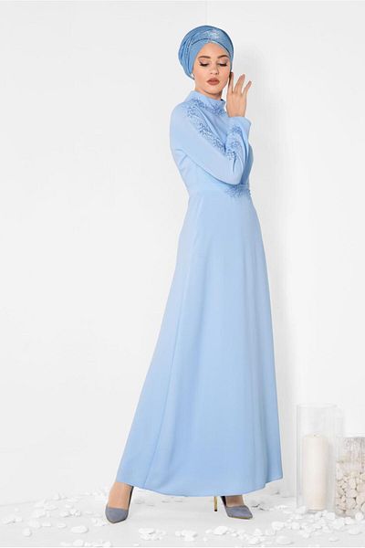Alvina Rochie din guipur cu mărgele - 4258