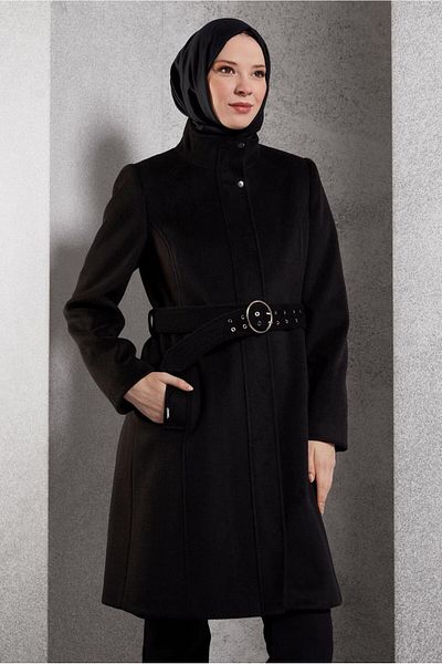 Alvina 90546 Μοντέλο Παλτό με Ζώνη