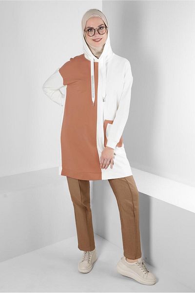 Alvina Stone Embroidered Rengk Blocked Tracksuit Tunic - 43558