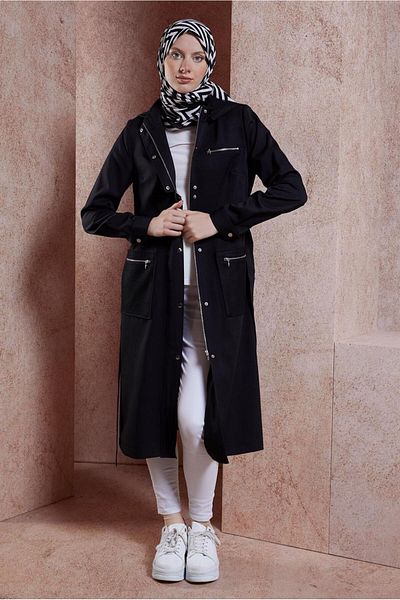 Alvina Hooded and Belted Trench Coat 10893