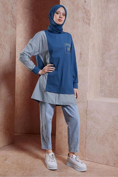 Alvina Tunic 44640 - Striped Tracksuit Tunic