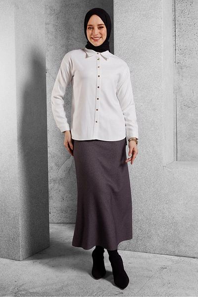 Alvina 45126 Model Shirt Collar Blouse
