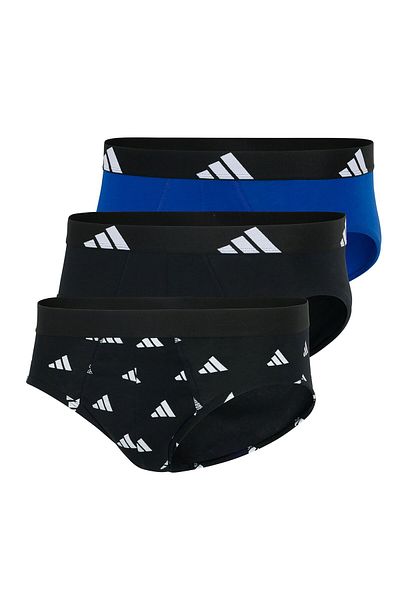 adidas Herren Slip, 3er Pack - Briefs, Active Flex Cotton, Logo, einfarbig