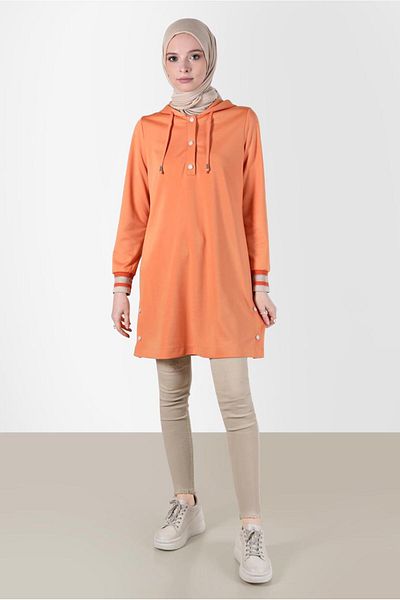 Alvina Hooded Snap-On Tracksuit Tunic - 42570
