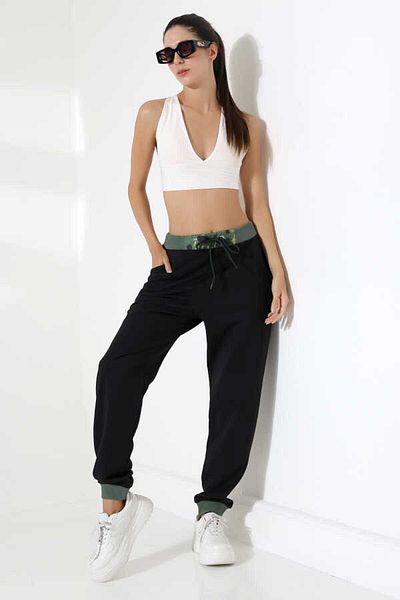 MOSRANİC Unisex Black Jogger Street Style Sweatpants Ms 1310