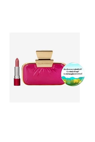 Oriflame Set All or Nothing Amplified Ea (parfum 50 ml, ruj The One My Rules Nude 3,8 gr) + insigna Dactylion