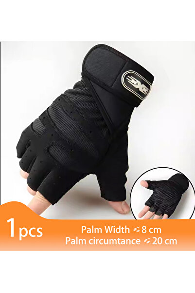 Choice قفازات رياضية سوداء للرجال والنساء، سوار معصم لرفع الأثقال، قفازات تدر...