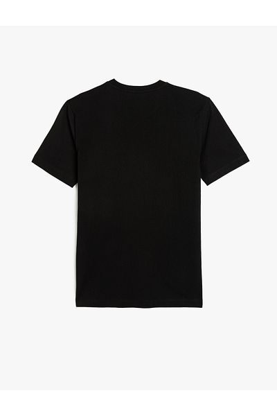 Koton Μπλουζάκι New Season Βαμβακερό κοντομάνικο Crew Neck Basic Slim Fit