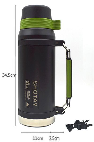 GLANCE 2.0 Lt Black Shotay Vacuum Bottle - Thermos